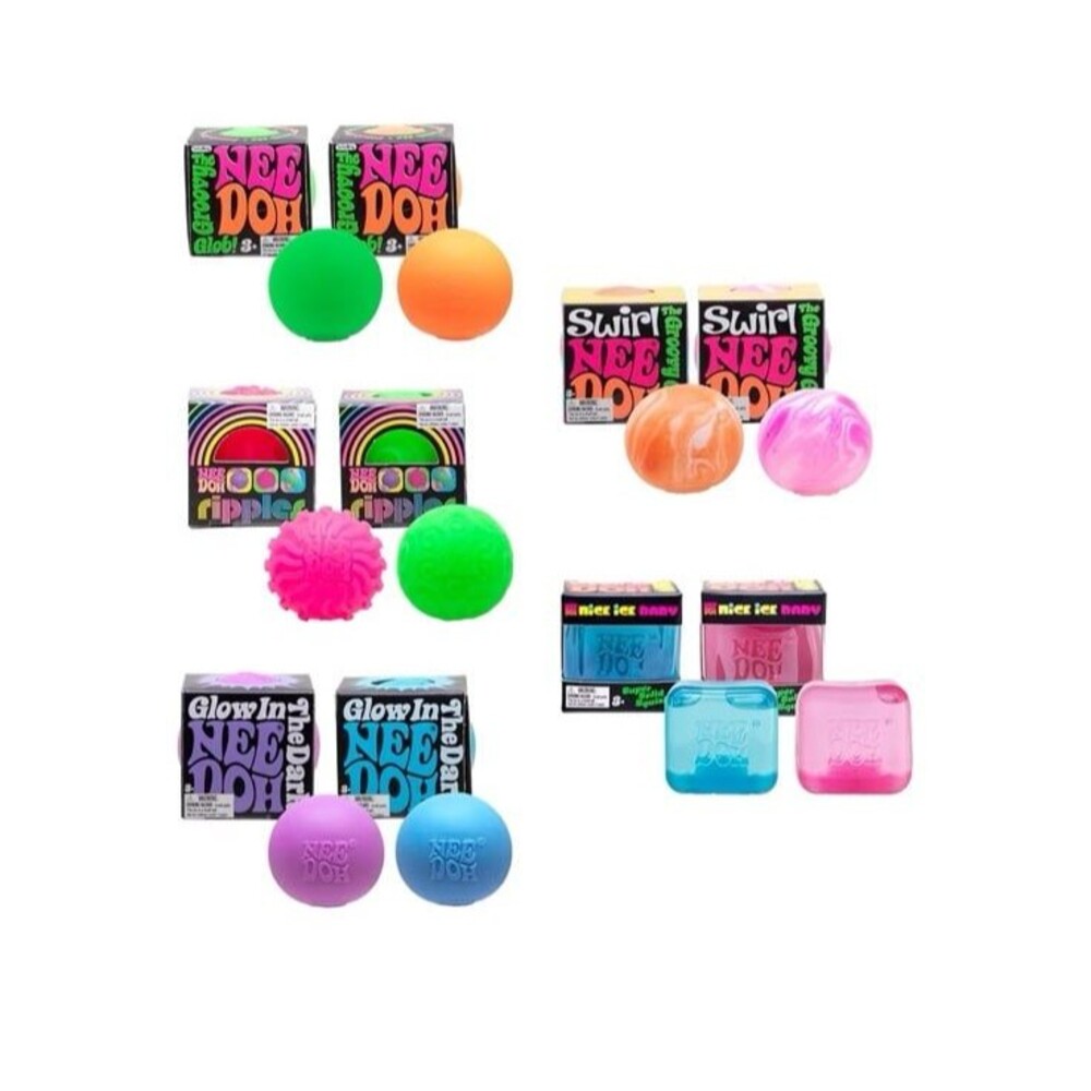 Schylling NeeDoh Teenie 10pk Variety of Mini Squish Toys BNWT